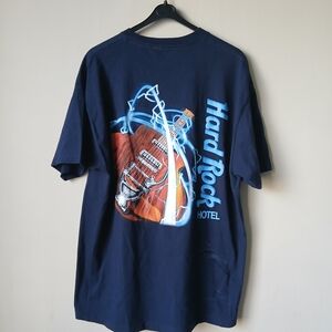 Hard Rock Cafe Hotel Guitar Lightnight Print Shirt